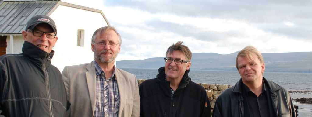 Jógvan Isaksen, Halldór Guðmundsson, Niels Halm og Einar Már Guðmundsson